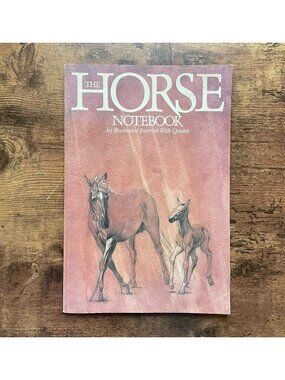 Vintage The Horse Notebook Illustrated Journal with Quotes Diary Sketchbook